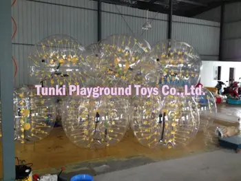 

Hot sale Half blue half clear bubble soccer ball bubble football