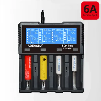 

2018 SQ4 Plus LCD Display 18650 USB Rapid Intelligent Charger For Li-ion Ni-MH Ni-CD AA AAA AAAA 26650 10440 16340 18350 battery