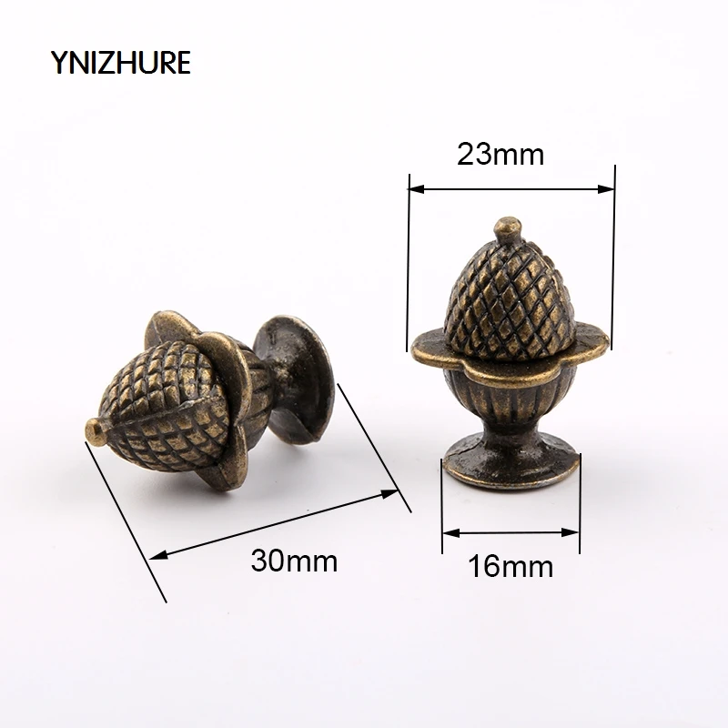 Кухонные ручки Ynizhure 10 шт. 23*30 мм декоративные бронзовые цветные из цинкового
