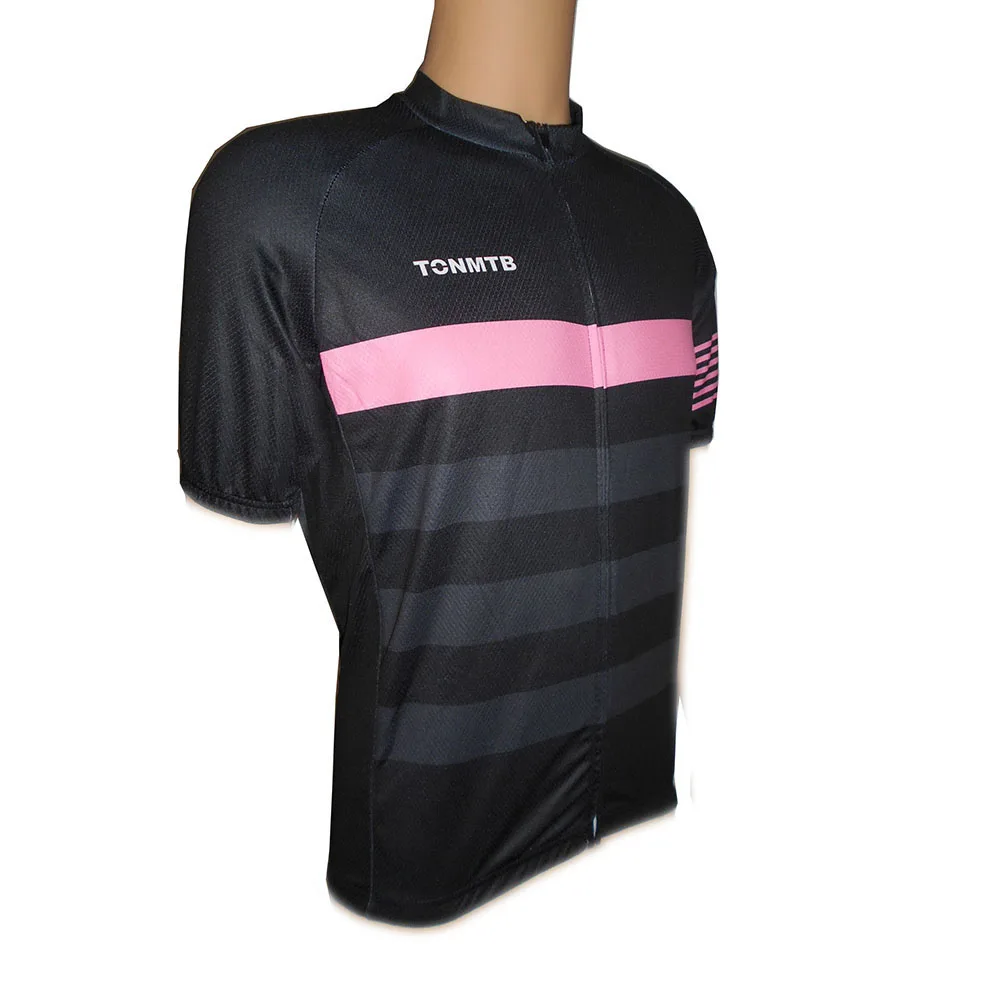 

Popular outdoor sport Tonmtb racing jersey maillot cycling jacket bicycle shirt ciclismo bike wear biking clothes back pockets
