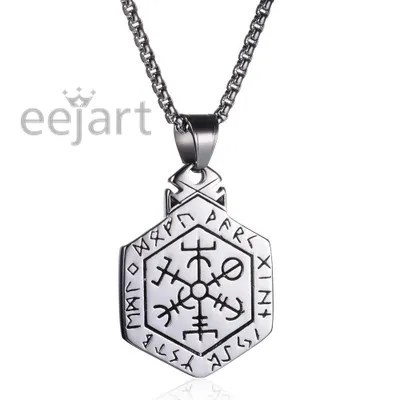 

Men's Stainless Steel Nordic Virgin Totem Pendant Necklace