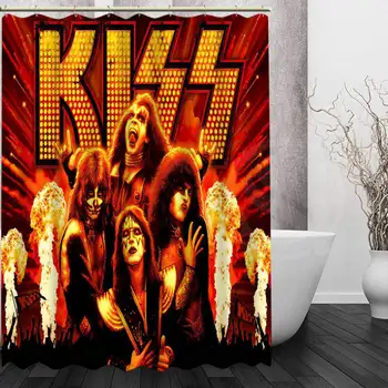 

Best Nice Custom KISS Band Shower Curtain Bath Curtain Waterproof Fabric For Bathroom MORE SIZE WJY#12