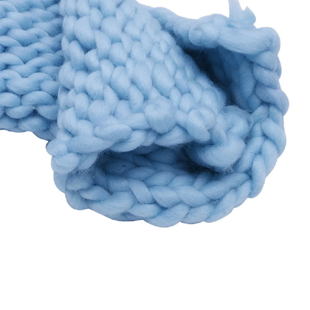 

1Pc Soft Cute Newborn Baby Photography Photo Props Faux wool Basket Stuffer Blanket Rug