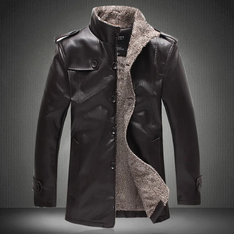 Buy 2017 autumn and winter men's warm leather jacket