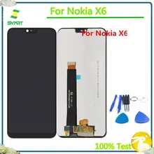 LCD עבור נוקיה X6 LCD תצוגת מסך מגע Digitizer עצרת עבור Nokia X6 2018 TA-1099 TA -1109 6.1 בתוספת(China)