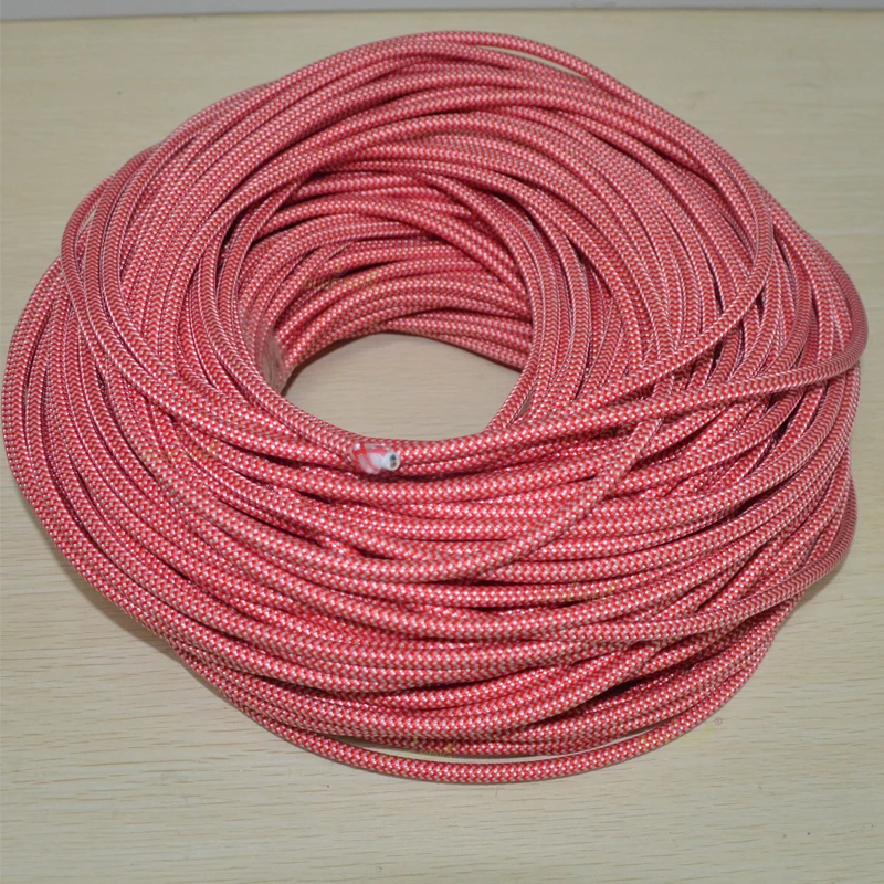 2*0.75mm2 Textile Electrical Wire Red Braided Chandelier Pendant Lamp