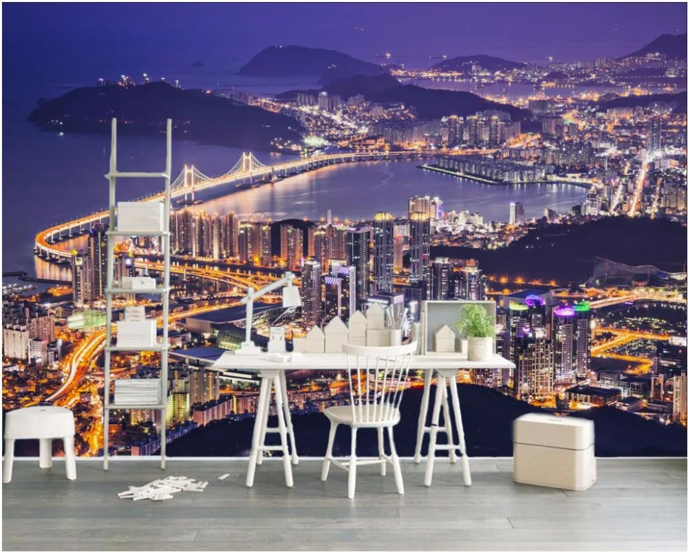 

3d wallpaper custom mural photo European architecture city night view decor painting 3d wall murals wall paper for walls 3 d