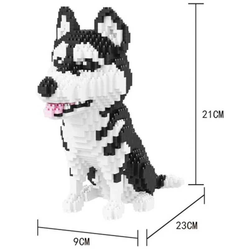 Balody мультфильм собака мини блок набор Джек Рассел терьер Пудель такса корги Хаски Мопс модель детские строительные кирпичные игрушки