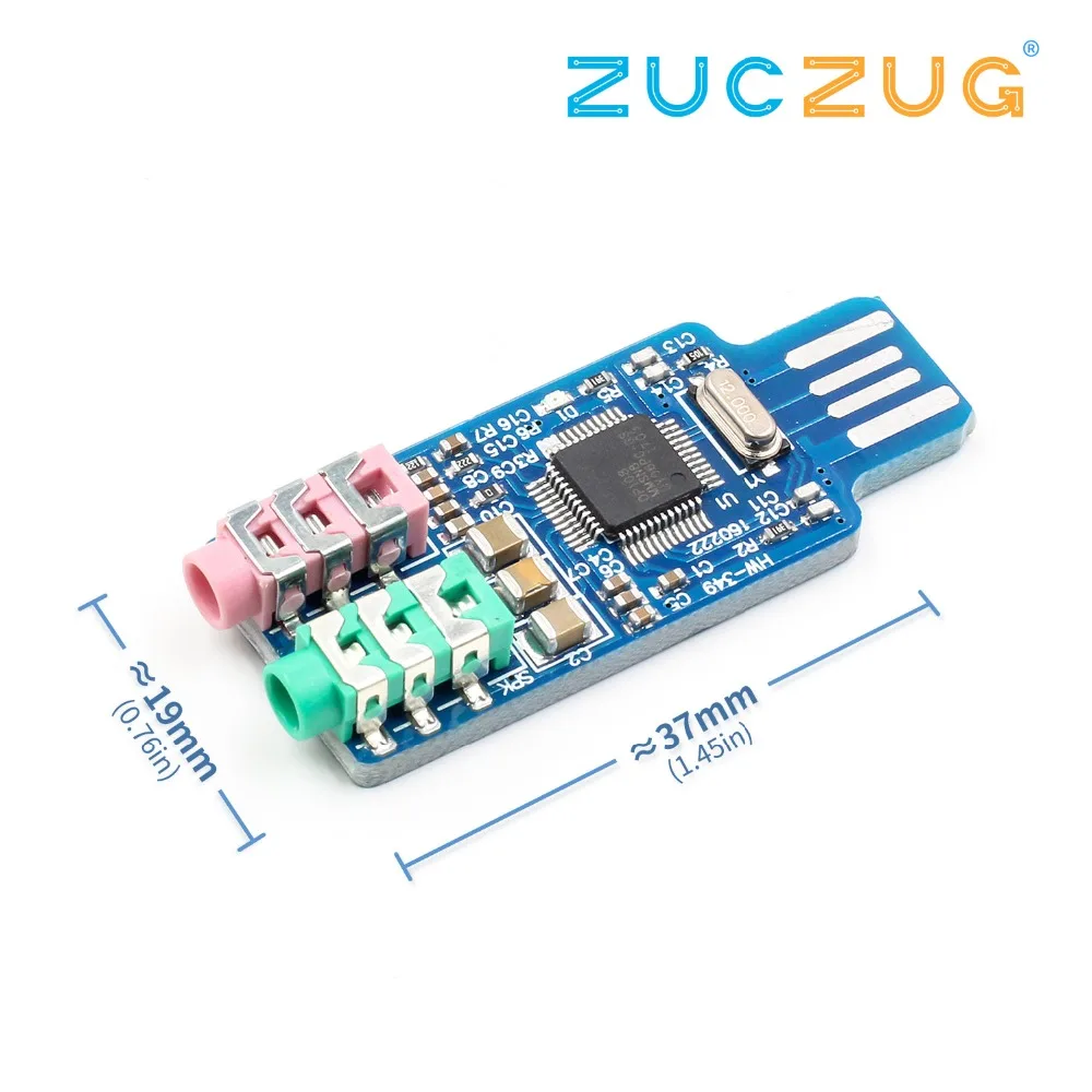 CM108 USB Drive Free Sound Card Laptop Computer External Sound Card Module