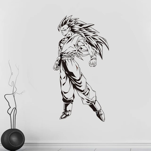 novo desenho animado dragon ball super saiyan decalque da parede do