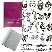 OPHIR 52 узора для временных татуировок аэрографом трафареты набор для аэрографии художественный буклет тело тату искусство/тело краска трафареты_ STE13