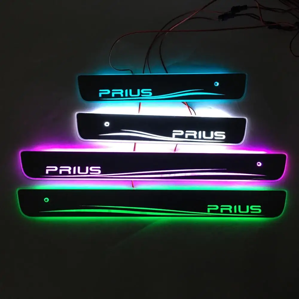  Car-styling for Toyota PRIUS LED Door Sill Scuff Plate Welcome Pedal threshold shining brilliant pe - 33023718215