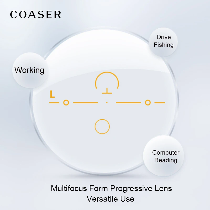 Free Form Multifocal Progressive Lens Glasses Transition Prescription ...