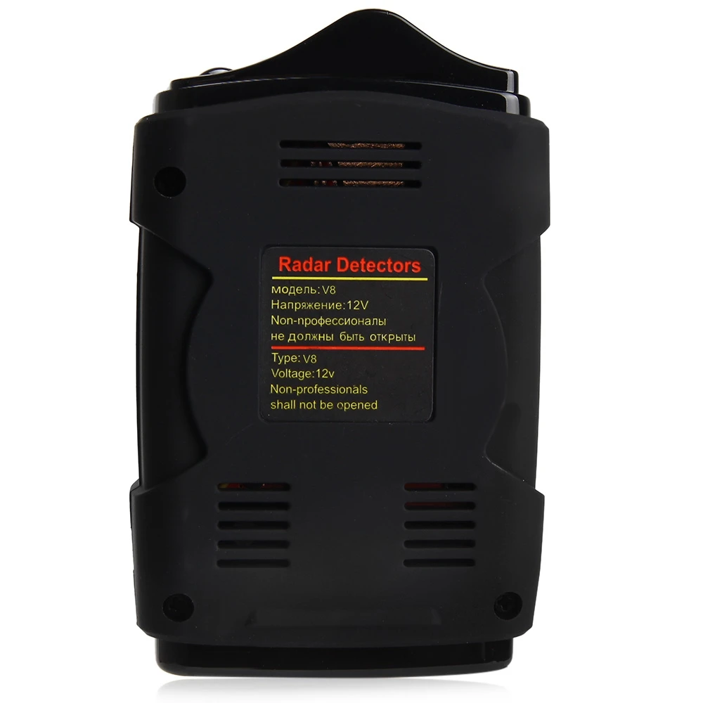 Guaranteed 100% V8 Car Radar Detector 16 Band Russia/English Version LED Display Black Anti Radar Detector Car Speed Voice Alert