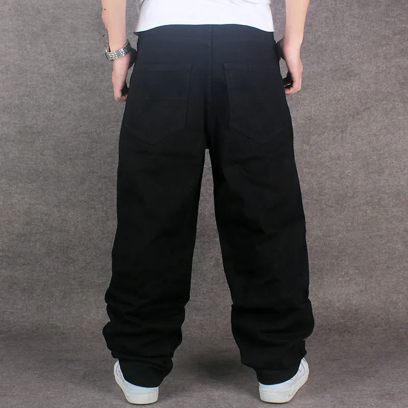 Мешковатые джинсы в стиле хип-хоп, черные мужские джинсовые свободные штаны в стиле хип-хоп, джинсы в стиле рэпер для мальчиков, модные джинсы известного бренда, большие размеры 28-46