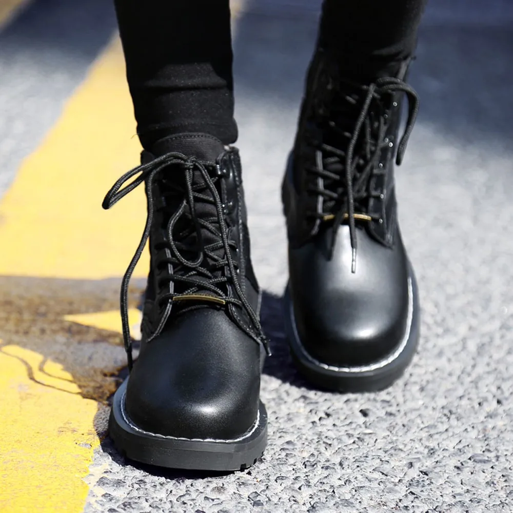 SAGACE/Новинка года; зимние ботинки в байкерском стиле с пряжкой; мужские ботильоны в британском стиле; ботильоны на низком каблуке в готическом и панк стиле; Мужская обувь размера плюс