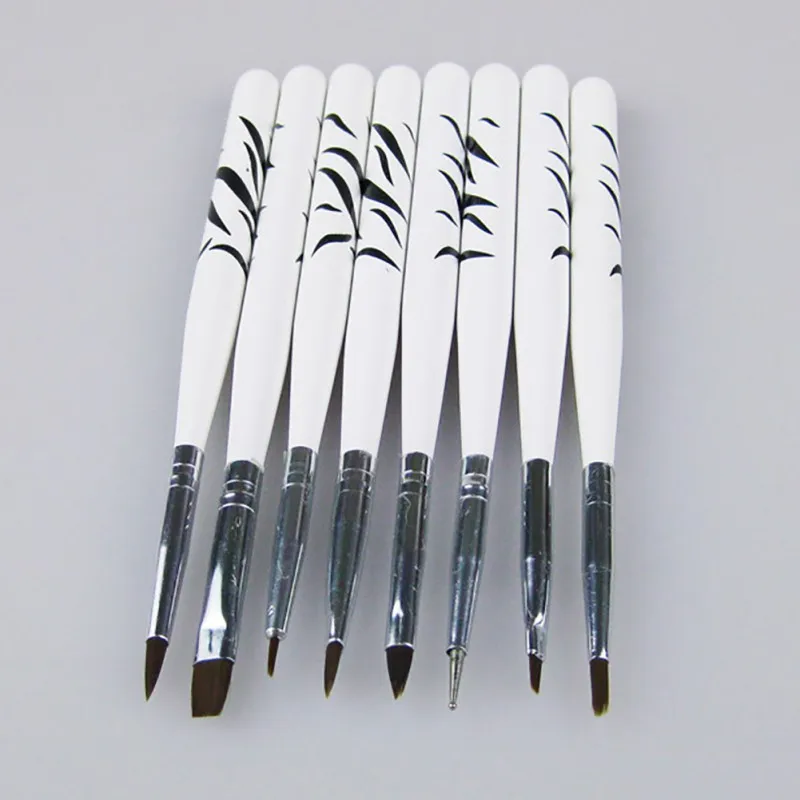 

8pc/set Nail Art Brushes Design Set Dotting Painting Drawing Polish Brush Pen Tools Blue and white Porcelain