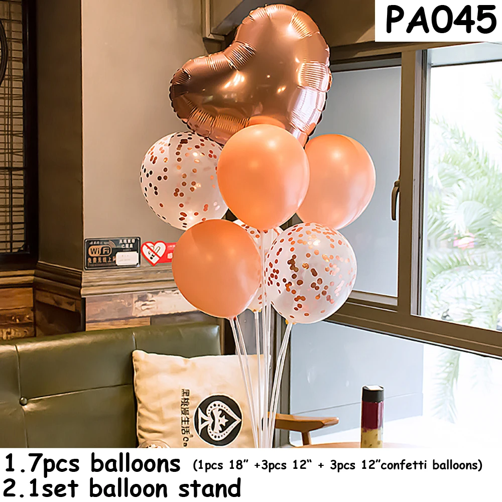 Украшение для дня рождения, детский держатель воздушных шаров, колонна, основа для воздушных шаров, подставка, прозрачный пластиковый шар, палочка, свадебные шары, украшение - Цвет: PA045