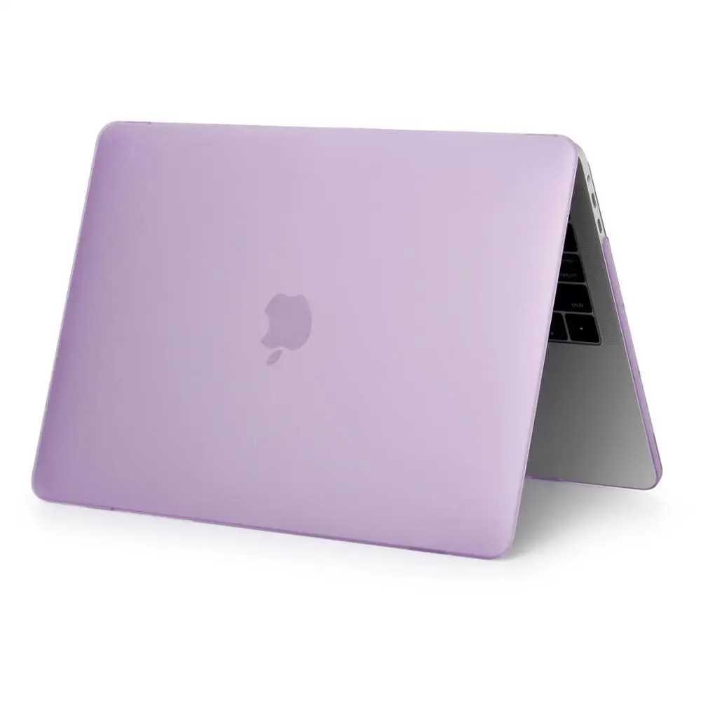 Матовый чехол для ноутбука Apple MacBook Pro retina Air 11 12 13 15 дюймов, для Mac Air 13 Чехол, Pro 13 15 чехол с сенсорной панелью - Цвет: purple-Matte