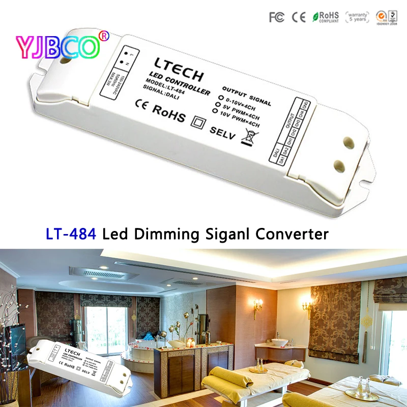 

LT-484 Led Dimming signal Converter,DALI digital dimming signal input;5V PWM x4CH/10V PWM x4CH signal output for led lamp