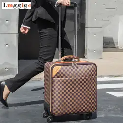 Женская классическая сумка на колесиках, мужская дорожная сумка для чемодана, колеса для переноски, высокое качество PU leatherm Carrier, чехол для