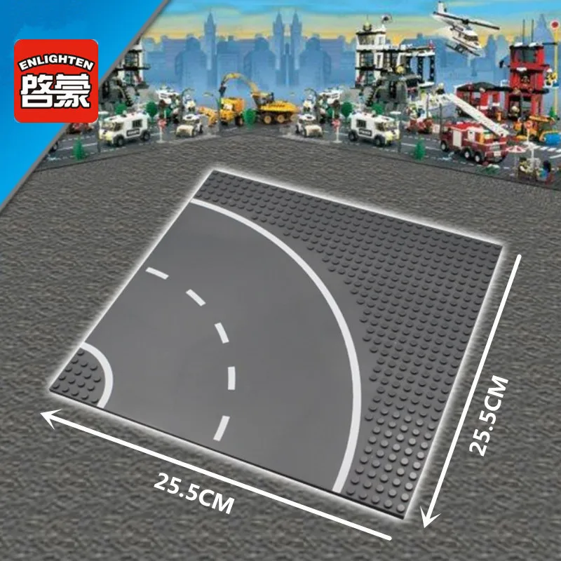 Blocos rua baseplate encruzilhada em linha Atenção : Decoration Classic Compatible With Legoingly