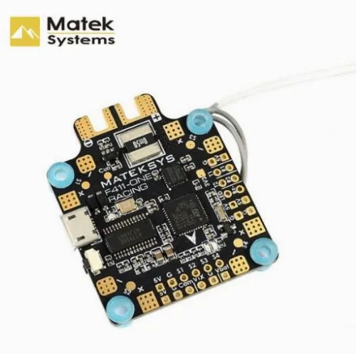 

Matek Systems F411-ONE Flight Controller features STM32F411, BFOSD, SPI Receiver(Frsky_X) Current Sensor in ONE 30.5*30.5mm F4