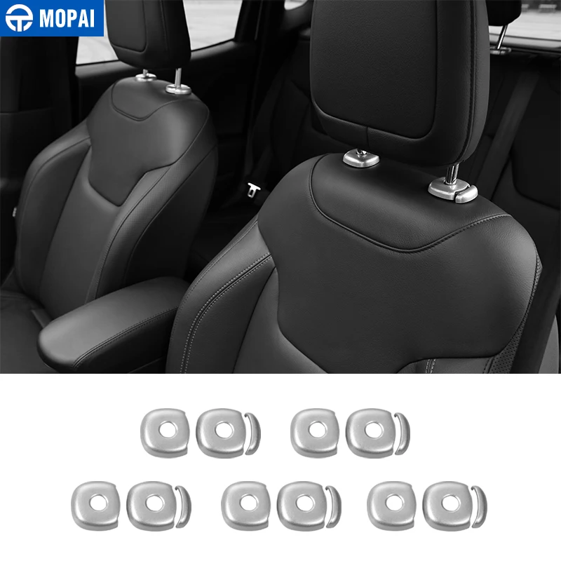 

MOPAI ABS Car Interior Seat Headrest Adjusting Button Decoration Cover Trim Sticker for Jeep Renegade 2015-2016 Car Styling