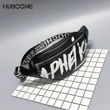 HUBOONE Новая Женская поясная сумка банан поясная сумка модная кожаная поясная сумка большая емкость граффити Фанни-пачки женские дорожные сумки