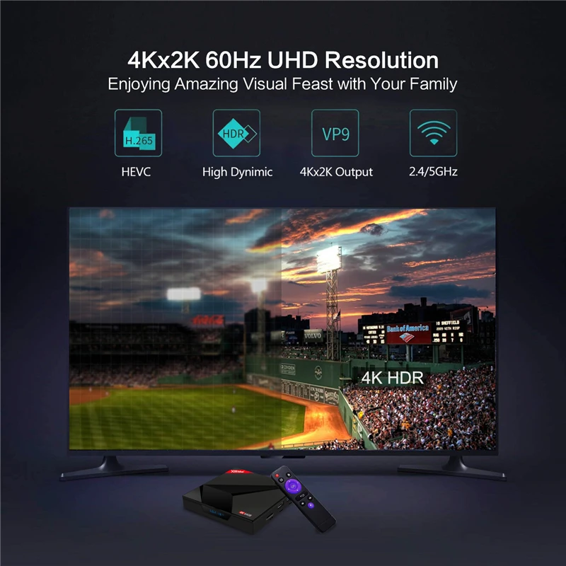  HAAYOT X88 MAX+ 4GB 64GB Android 9.0 TV Box RK3328 Quad Core USB3.0 Smart 4K Set Top Box 2.4/5G Dua