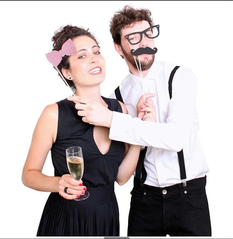 58 шт./компл. DIY Маски фото стенд Свадебные украшения реквизит для дня рождения Усы очки Губы
