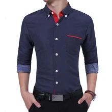 Бренд, модная мужская рубашка с длинными рукавами, высокое качество, хлопок, горошек, негабаритный, мужские рубашки, тонкая мужская рубашка 4XL