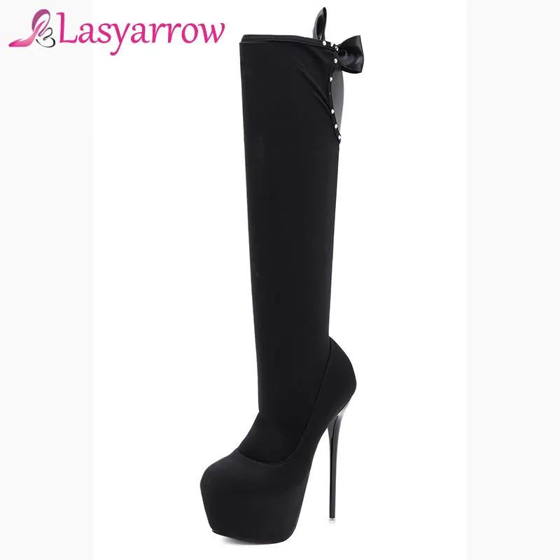 platform elastic sock boots