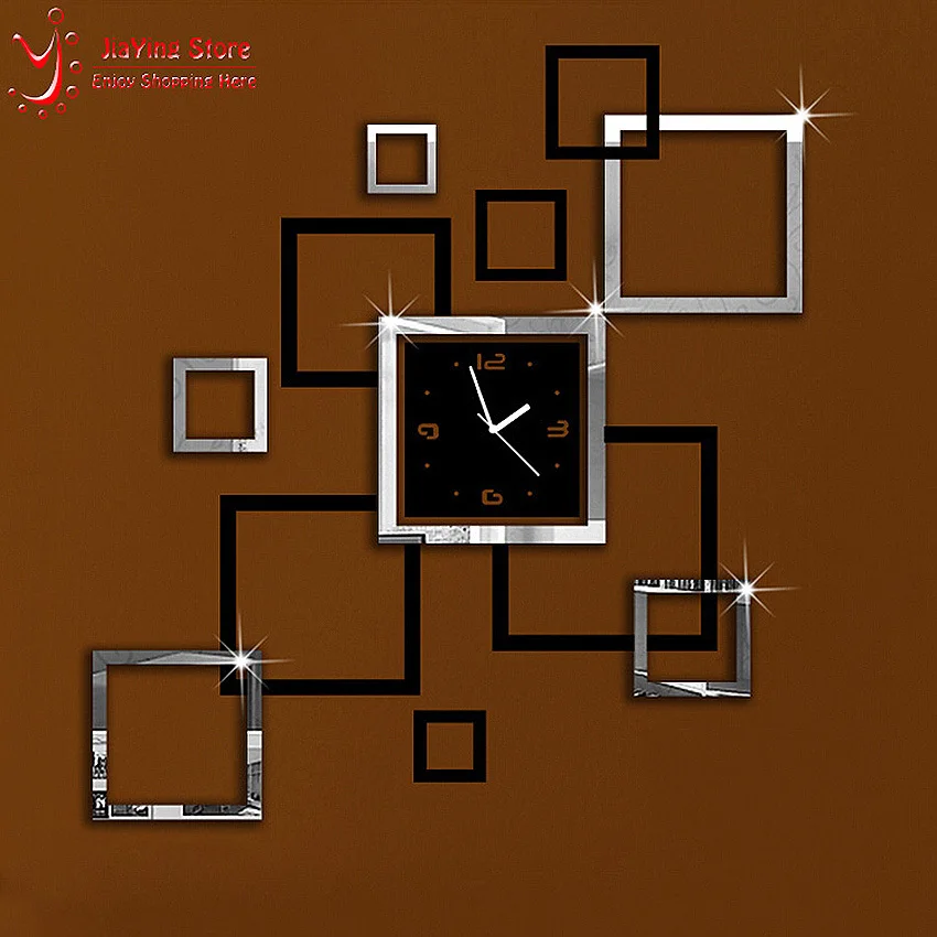

Double Color 3D Home Decoration Mirror Wall Art Clock Safe Modern Design Wall Stickers Decal DIY Luxury Wall Clocks Home Decor