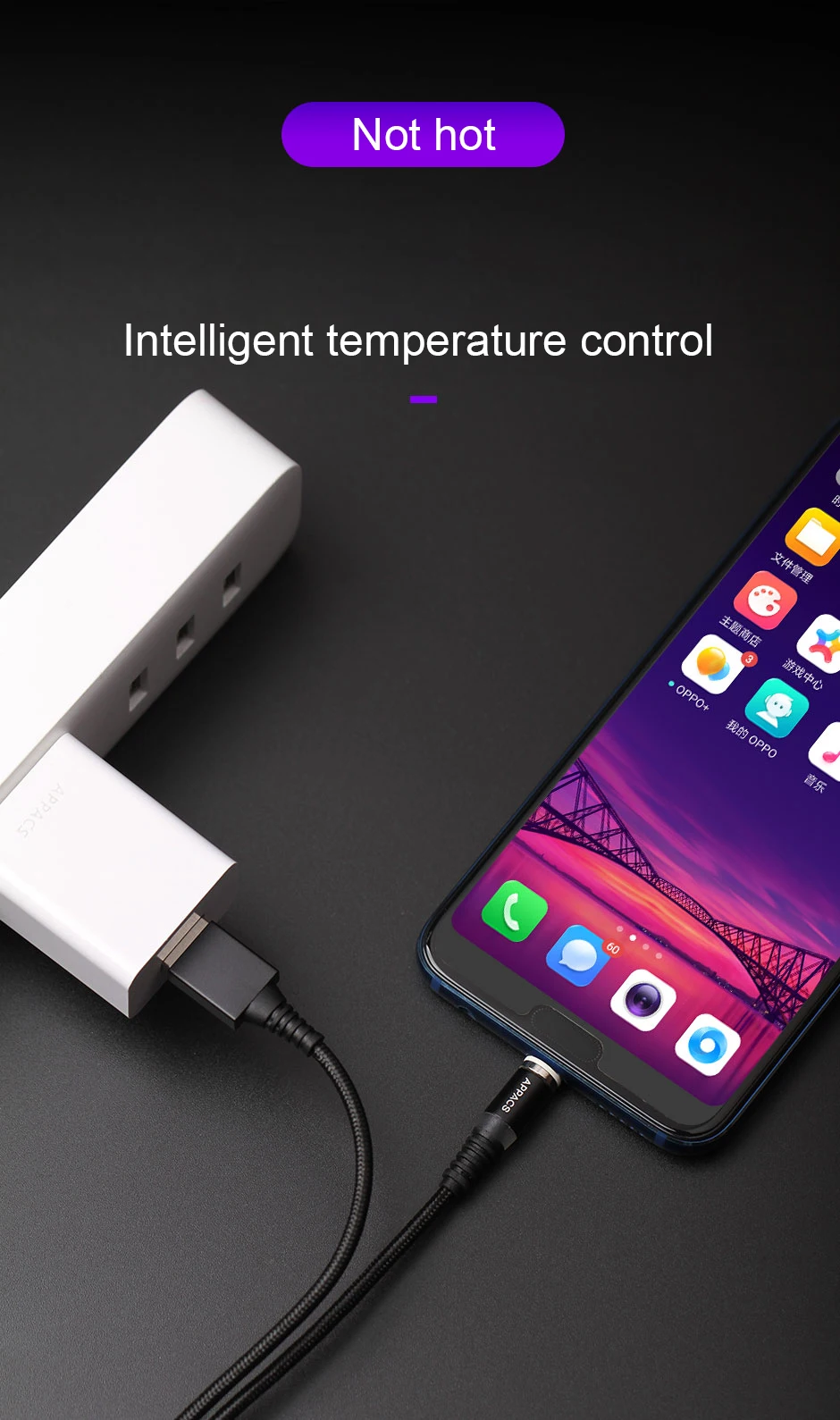 Магнитный usb-кабель APPACS для быстрой зарядки, кабель типа C, Магнитный зарядный кабель Micro USB для зарядки и передачи данных, кабель USB для мобильного телефона