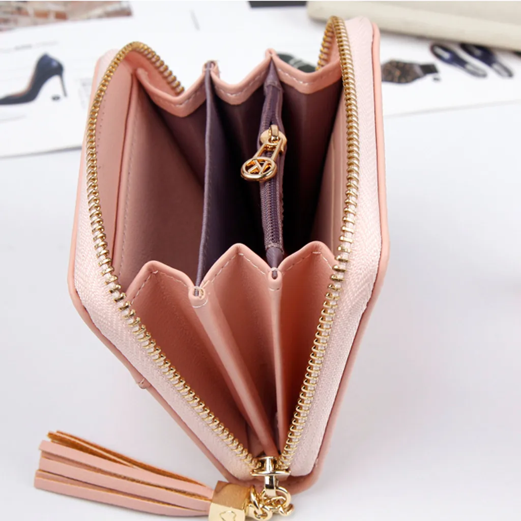 Кошелек сумка мужская короткий стиль Мода Мини-кисточка молния кошелек для монет держатель для карт сумка Moneybags Кошелек для монет