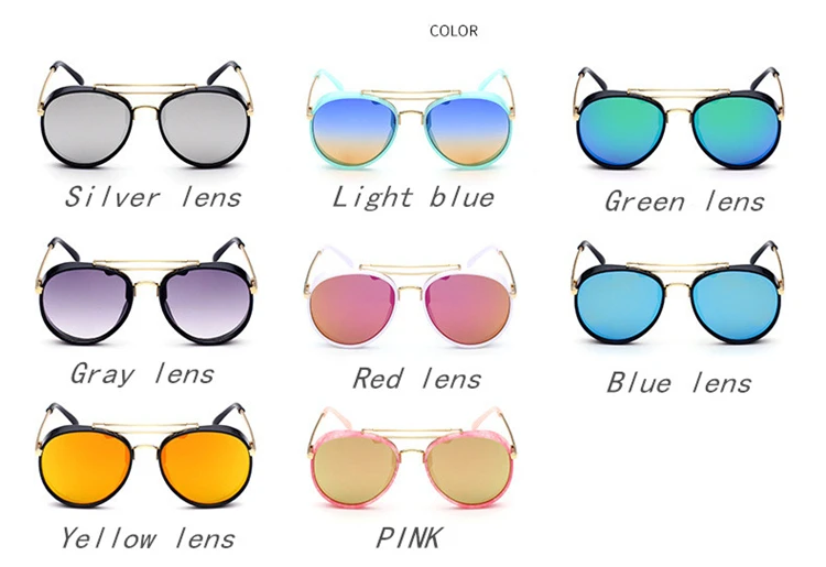 Round Kids Sunglasses Children Sun Glasses Anti uv Baby Vintage Eyeglasses Girl Cool 2018 (1)