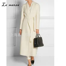 Mujer Lana de abrigo de invierno 2020 Vintage Elegante ropa Camel moda de mujer para oficina prendas de vestir abrigo largo Mujer Plus