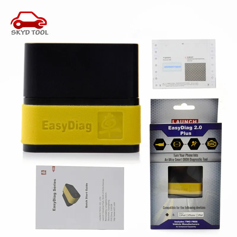 

Easydiag Original Launch X431 EasyDiag Plus 2.0 OBDII Code Reader for Android ios easy diag with 2 Free Vehicle Software