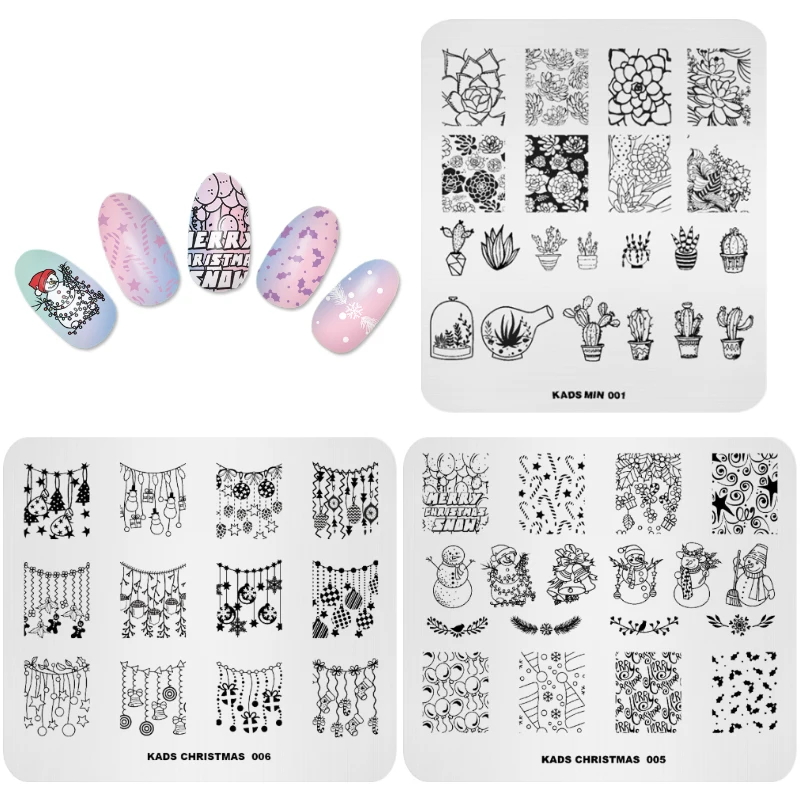 

AriesLibra 3PCS Stamping Printing Nail Art Template Animals Fashion Stamp Polish Nails Stencils Manicure Stamper