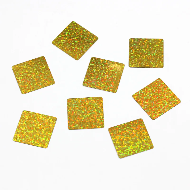 

50pcs / PVC laser sequins 26mm square Sequin DIY clothing jewelry accessories