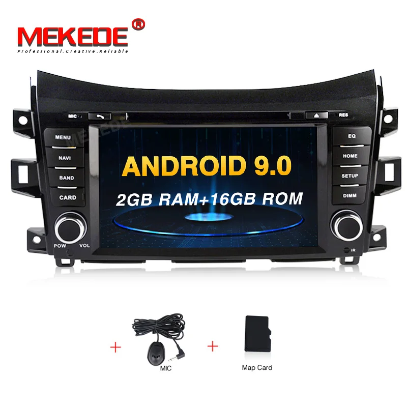 MEKEDE Android 9,0 Автомобильный gps навигатор dvd-плеер для NISSAN NP300 Navara+ мультимедийная лента радио рекордер головное устройство PAD - Цвет: 16G CAR DVD