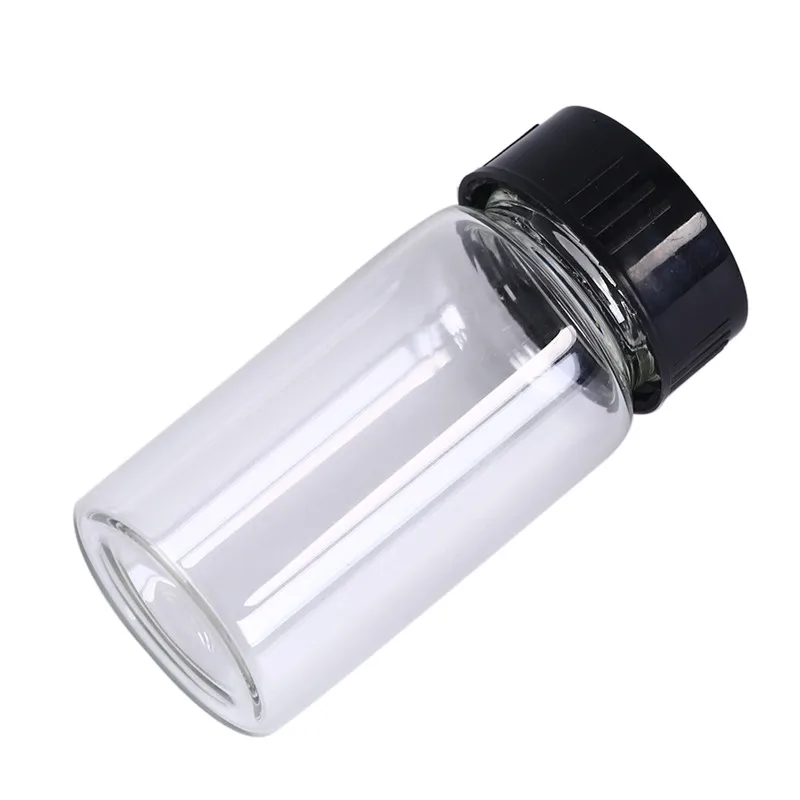 1pc 20ml Containers With Black Screw Cap Liquid Sampling Sample Glass