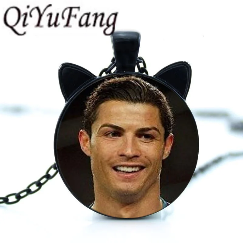 QiYuFang Новый 2018 Криштиану Роналду CR7 Цепочки и ожерелья кулон с двумя ушками Jewelry