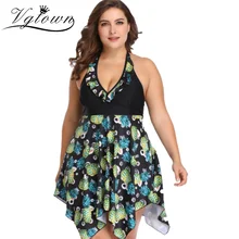 VGTOWN Танкини Купальники женские большие размеры 2XL-6XL два предмета бикини Высокая талия супер большой размер плюс купальная одежда Maillot De Bain