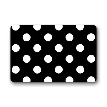 

Pink memories Polka Dot Non-woven Fabric Machine-washable Indoor/Outdoor/Shower/Bathroom Doormat,23.6"(L) x 15.7"(W)