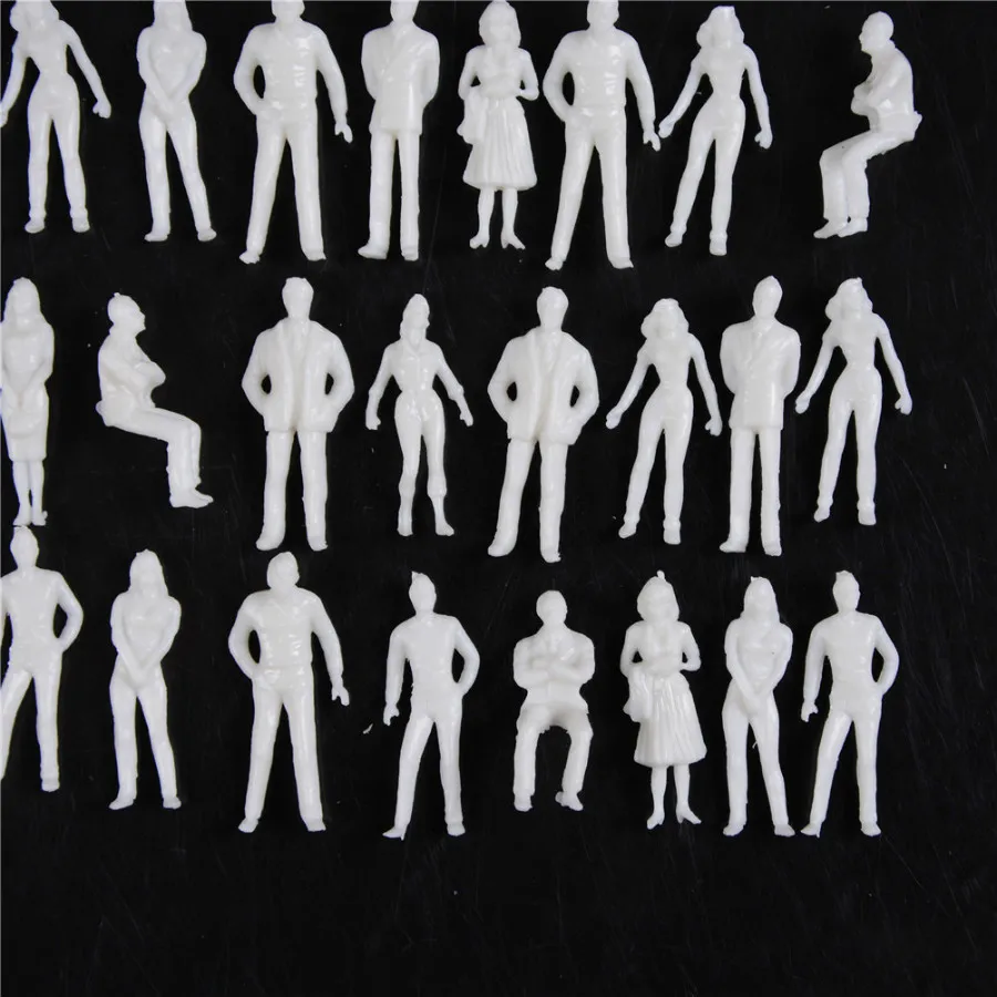 1:25-1:300 Scale 100PCS White Unpainted Architectural Model Figures People Hot Sale 2