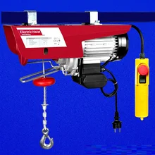 500-1000KG 12-20M 220 V 50Hz 1-фаза сильные качества рукоять, портативный лебедки, мини-Электрический Стальной Трос Лебедки, подъема PA