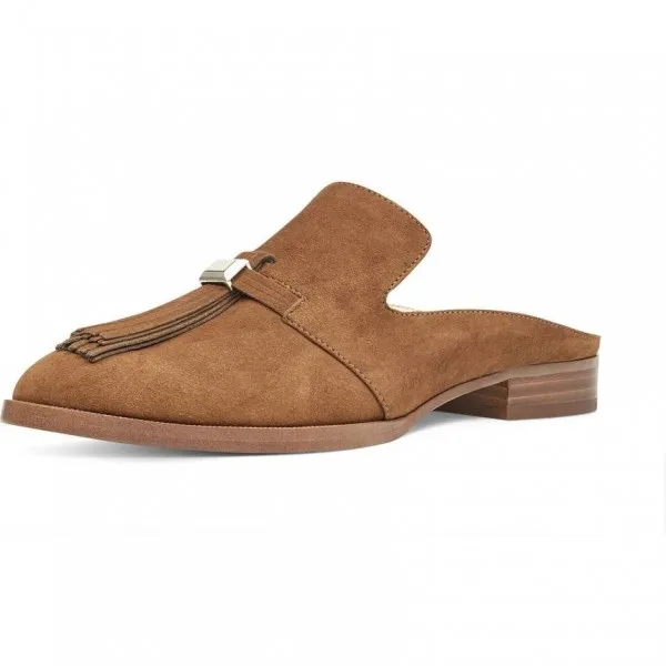 suede loafer mules