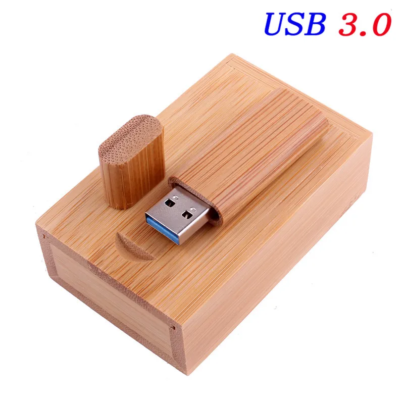 JASTER USB 3,0 Логотип Деревянный бамбуковый USB флеш-накопитель ручка драйвер деревянная Флешка 4 ГБ 16 ГБ 32 ГБ 64 ГБ креативный персональный логотип высокая скорость - Цвет: Carbonized with box